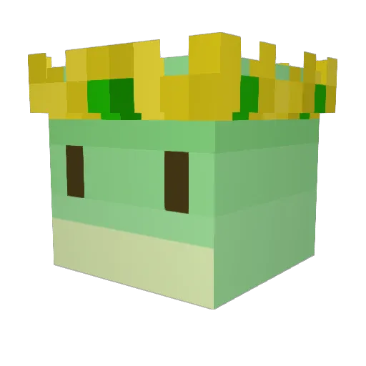 MRfrog_13 Minecraft avatar head, 3D render
