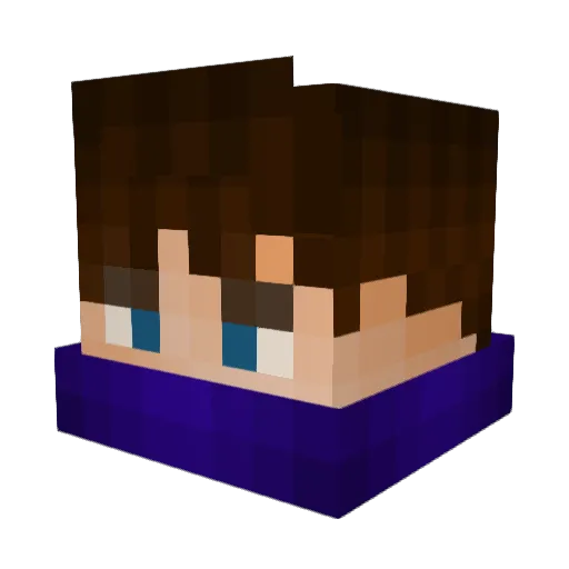 MRgregich Minecraft avatar head, 3D render