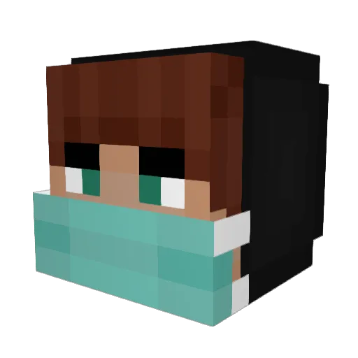 MRhoyer Minecraft avatar head, 3D render