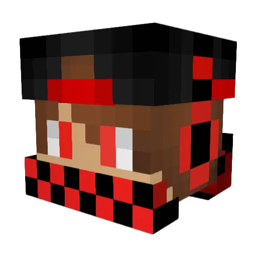 MRjuti Minecraft avatar head, 3D render