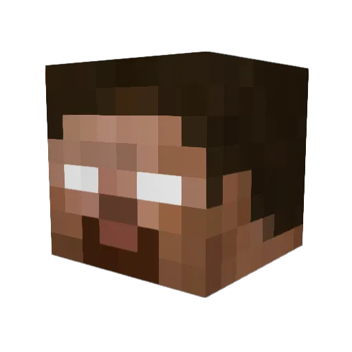 MRkface Minecraft avatar head, 3D render