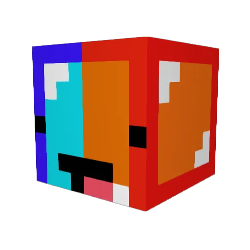 MRlo0ol Minecraft avatar head, 3D render