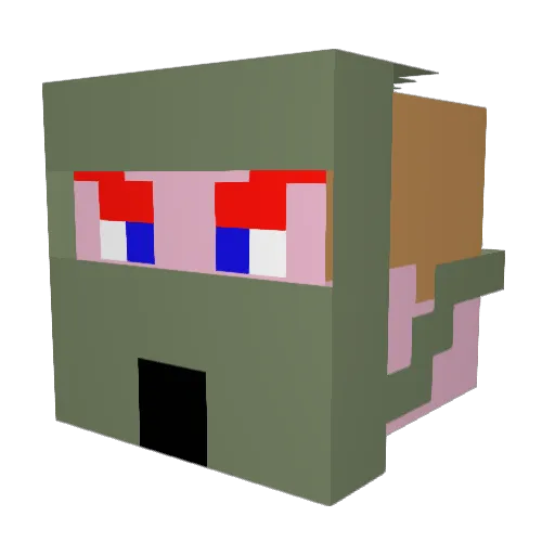 MRraid555 Minecraft avatar head, 3D render