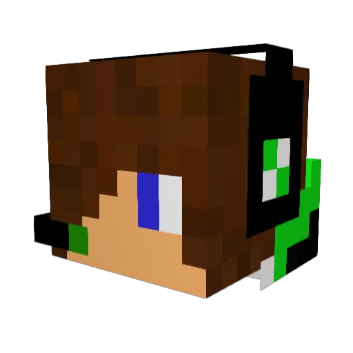 MRthib3 Minecraft avatar head, 3D render