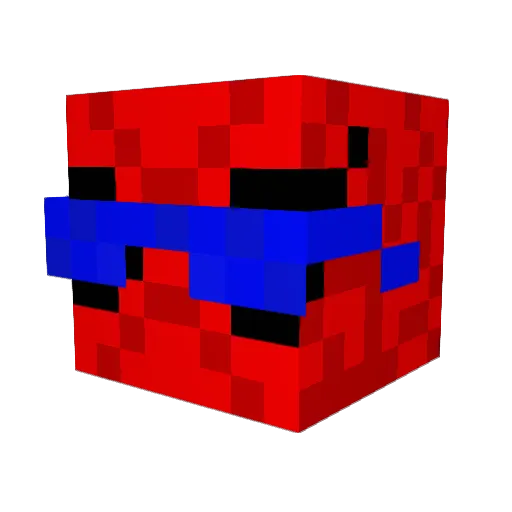 MRxTRYxHARD Minecraft avatar head, 3D render