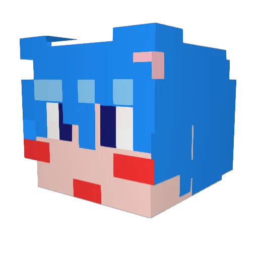 MS6513 Minecraft avatar head, 3D render