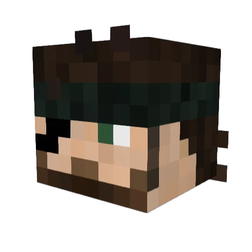 MS7B_702 Minecraft avatar head, 3D render