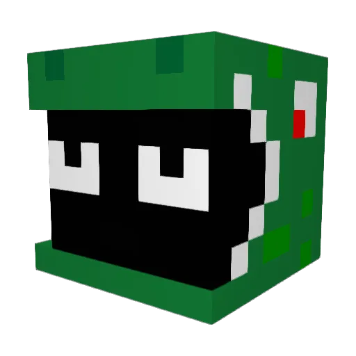 MSA0344 Minecraft avatar head, 3D render