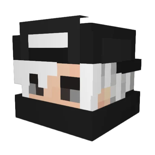 MSA_1001 Minecraft avatar head, 3D render