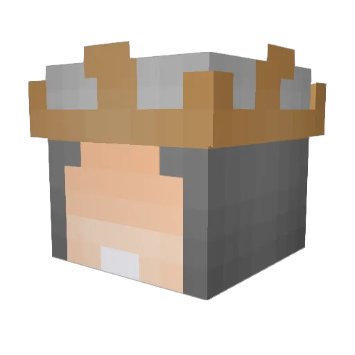 MSB_B Minecraft avatar head, 3D render