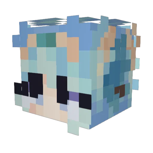 MSDS Minecraft avatar head, 3D render