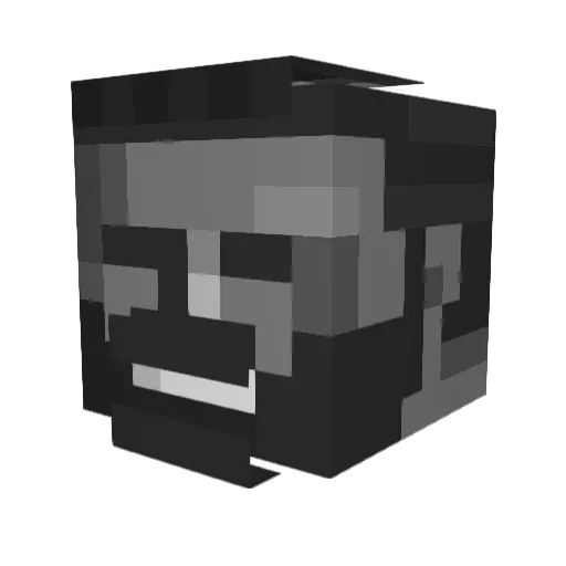 MSDynamic Minecraft avatar head, 3D render