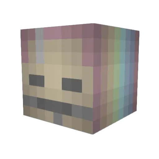 MSGkssngr Minecraft avatar head, 3D render