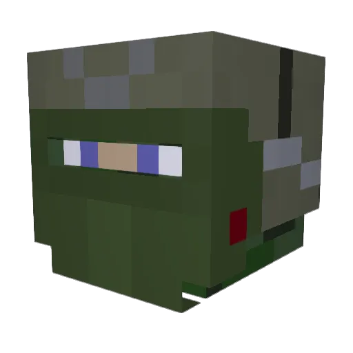 MSKG123 Minecraft avatar head, 3D render
