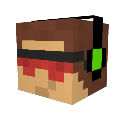 MSK_mixan27 Minecraft avatar head, 3D render