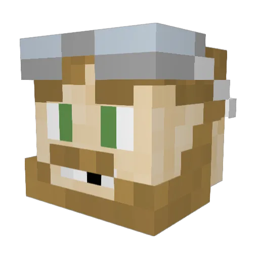 MSM757 Minecraft avatar head, 3D render