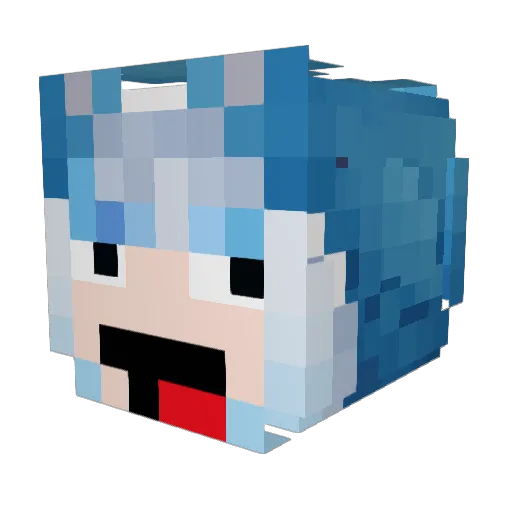 MSM_Zexelmon Minecraft avatar head, 3D render