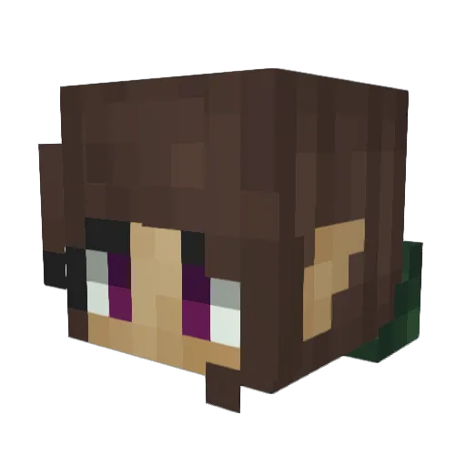 MSPK Minecraft avatar head, 3D render