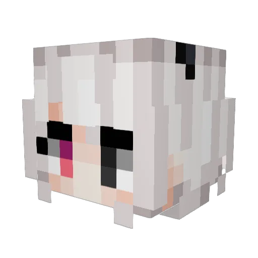 MSPeko Minecraft avatar head, 3D render