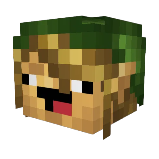 MSTRB8TR Minecraft avatar head, 3D render