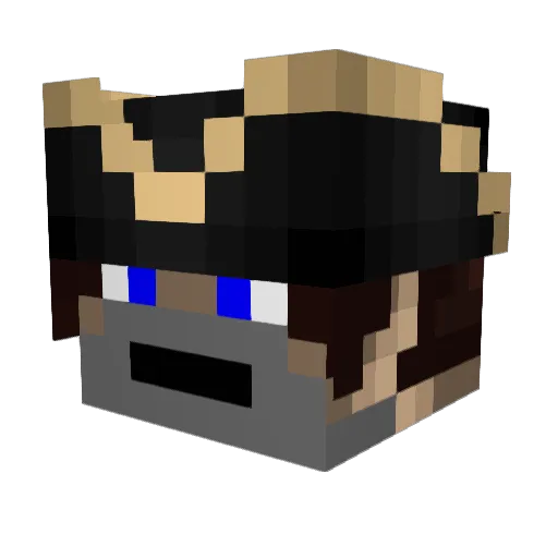 MSVAWV Minecraft avatar head, 3D render