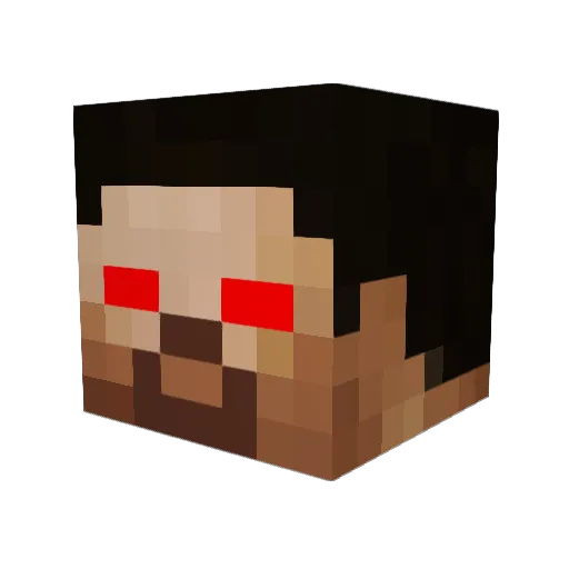 MS_Crafter Minecraft avatar head, 3D render