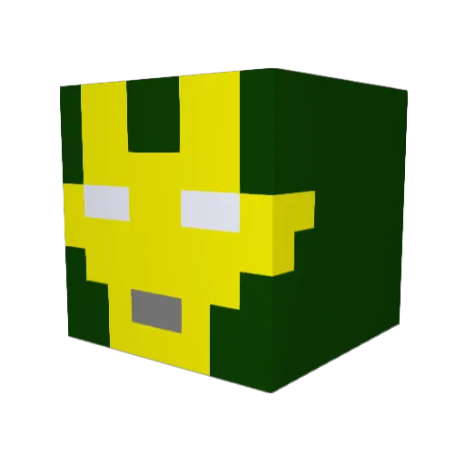 MS_Valentines Minecraft avatar head, 3D render