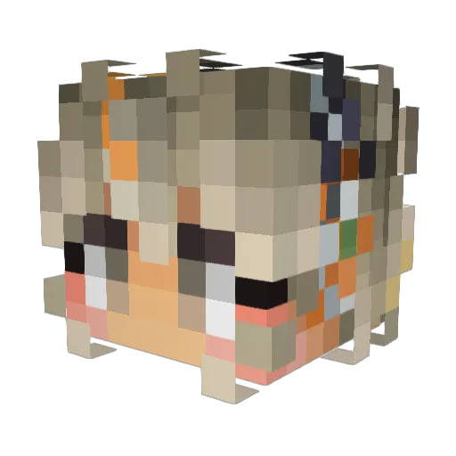 MS_rush Minecraft avatar head, 3D render