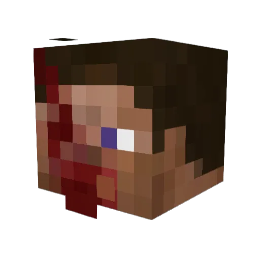 MSamz Minecraft avatar head, 3D render