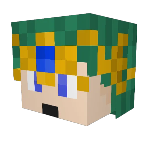 MSdax Minecraft avatar head, 3D render