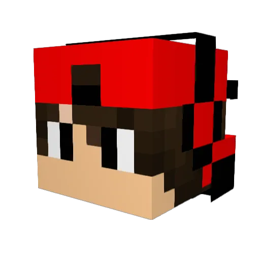 MSharq Minecraft avatar head, 3D render