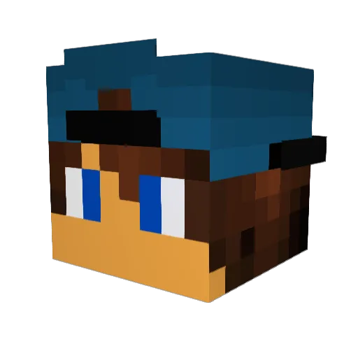 MSstore22_3 Minecraft avatar head, 3D render