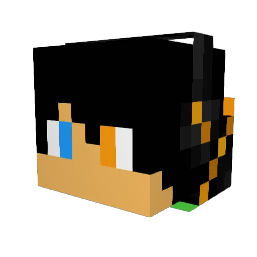 MSstore55_1 Minecraft avatar head, 3D render