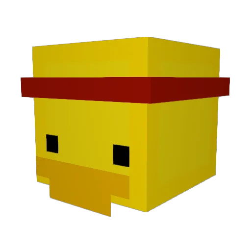MSxlah Minecraft avatar head, 3D render