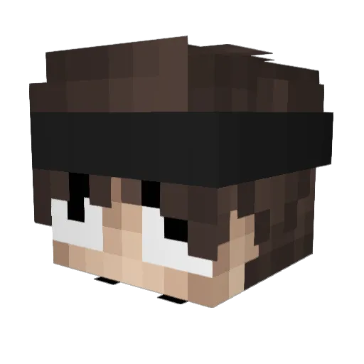 MT42 Minecraft avatar head, 3D render