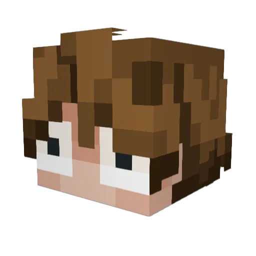 MT92 Minecraft avatar head, 3D render