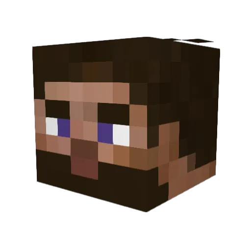 MTB6 Minecraft avatar head, 3D render