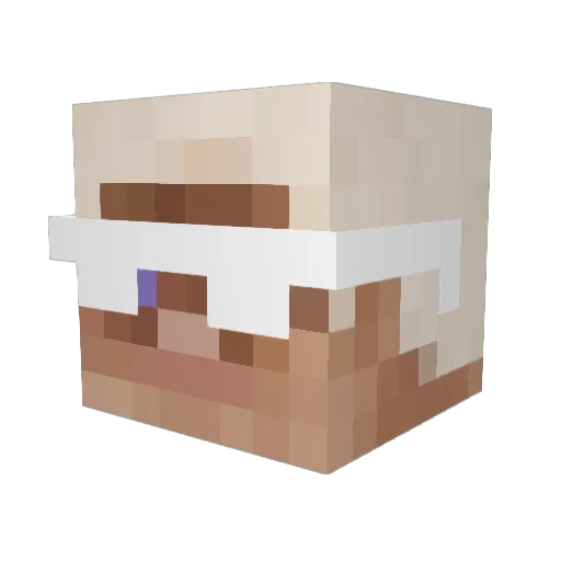 MTC69K Minecraft avatar head, 3D render