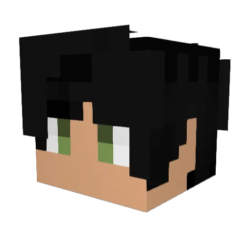 MTC Minecraft avatar head, 3D render