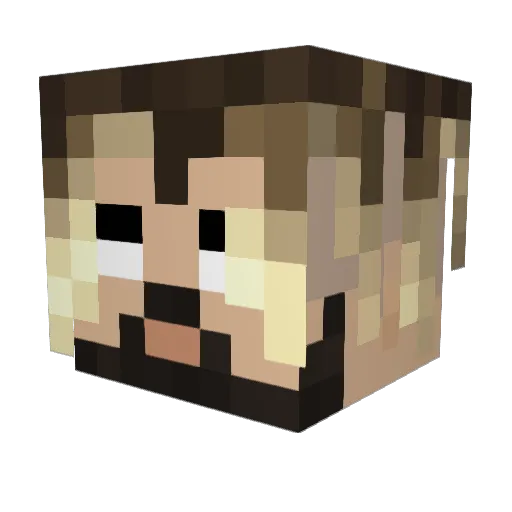 MTCM Minecraft avatar head, 3D render