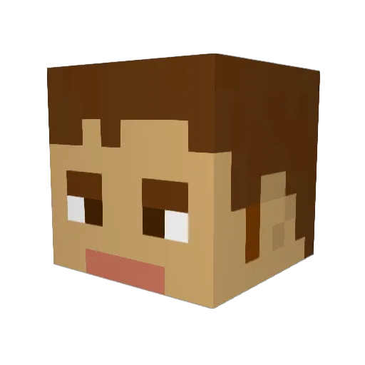 MTDexter Minecraft avatar head, 3D render
