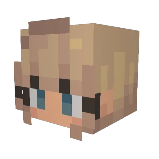 MTFox_no Minecraft avatar head, 3D render