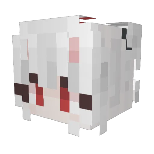 MTGV Minecraft avatar head, 3D render