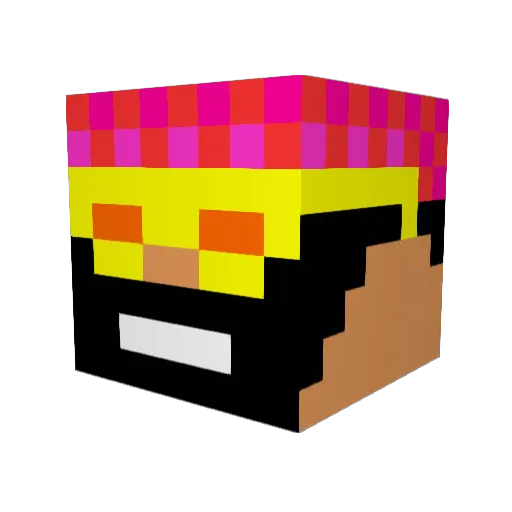 MTHERULERMAN Minecraft avatar head, 3D render
