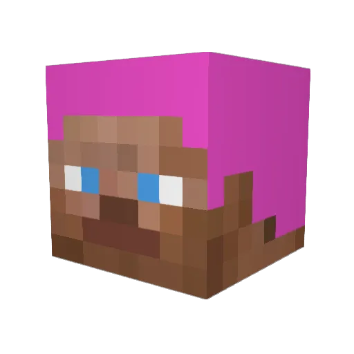 MTJN Minecraft avatar head, 3D render
