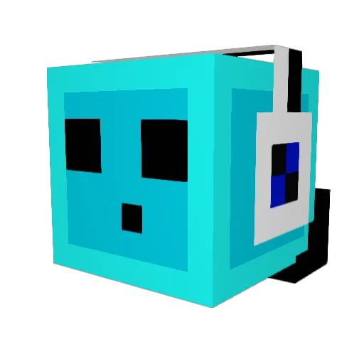 MTJVR Minecraft avatar head, 3D render