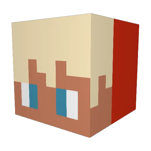 MTL278 Minecraft avatar head, 3D render