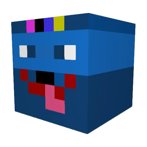 MTLLez Minecraft avatar head, 3D render