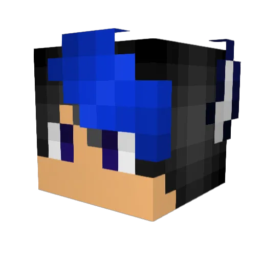MTP808 Minecraft avatar head, 3D render