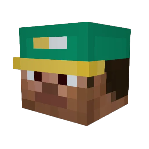 MTRLover Minecraft avatar head, 3D render